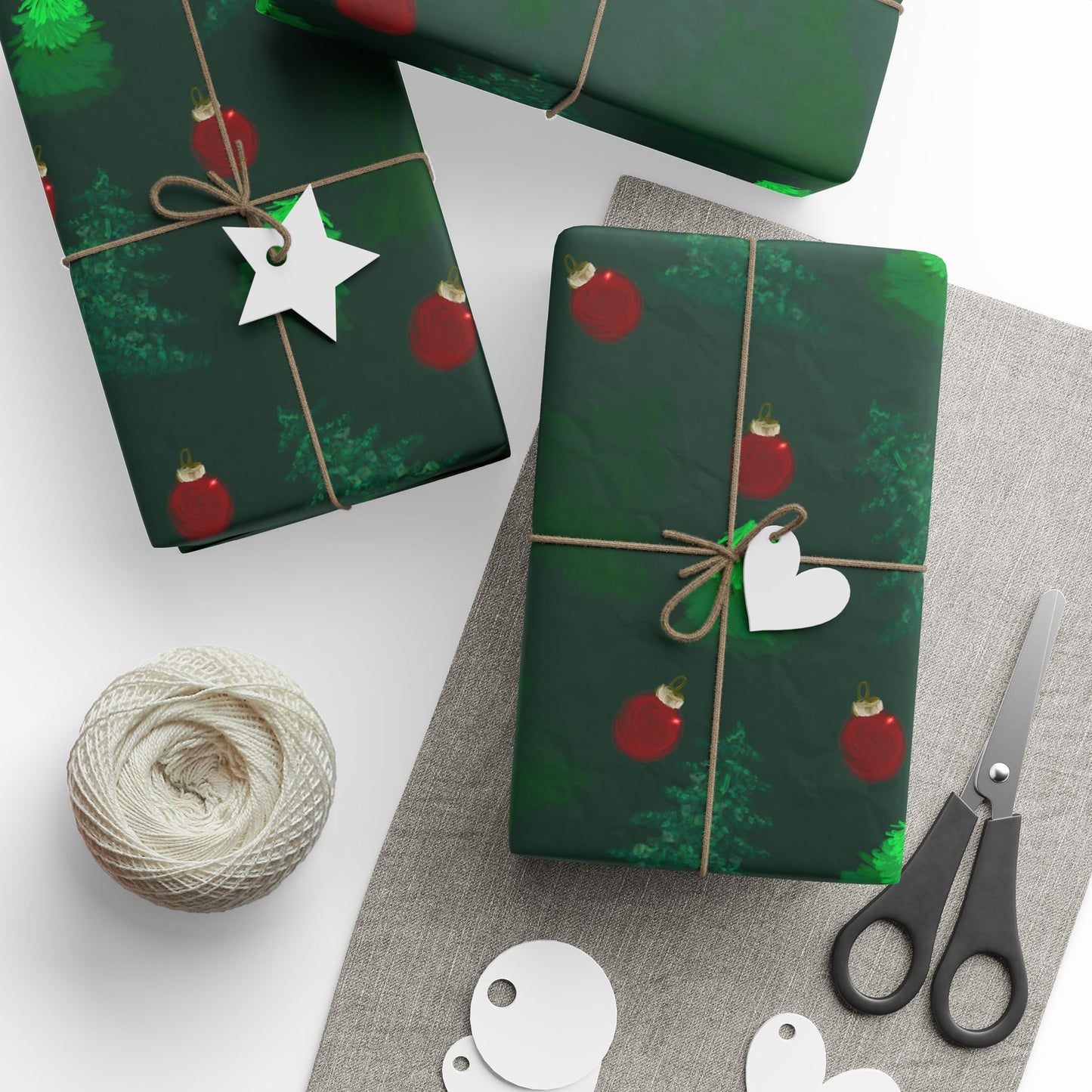 Evergreen Christmas Tree Wrapping Paper