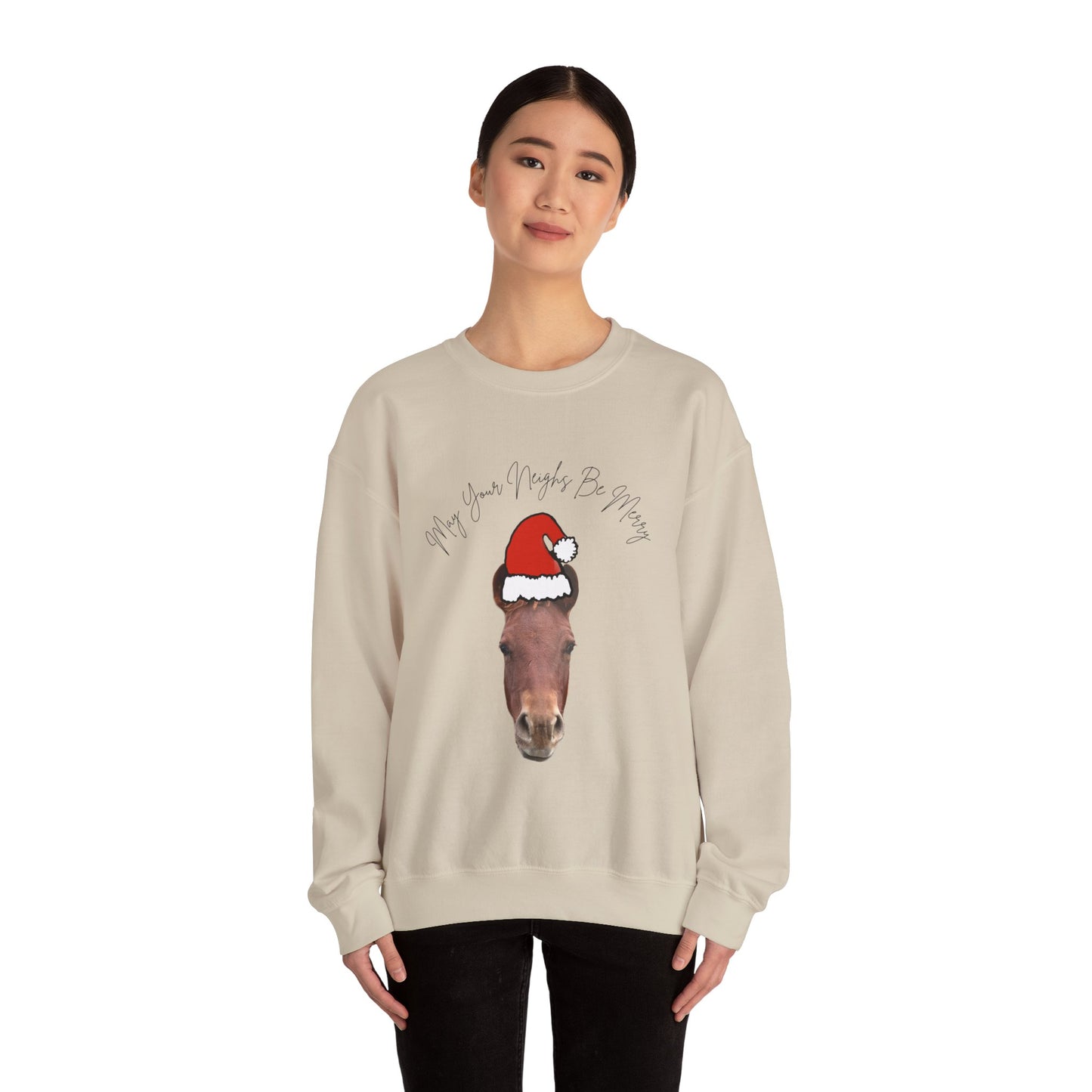 Christmas Horse Neighs Crewneck Sweatshirt