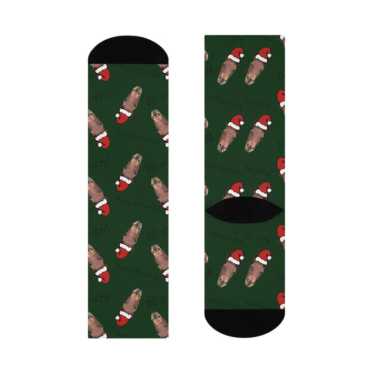 Christmas Horse Crew Socks