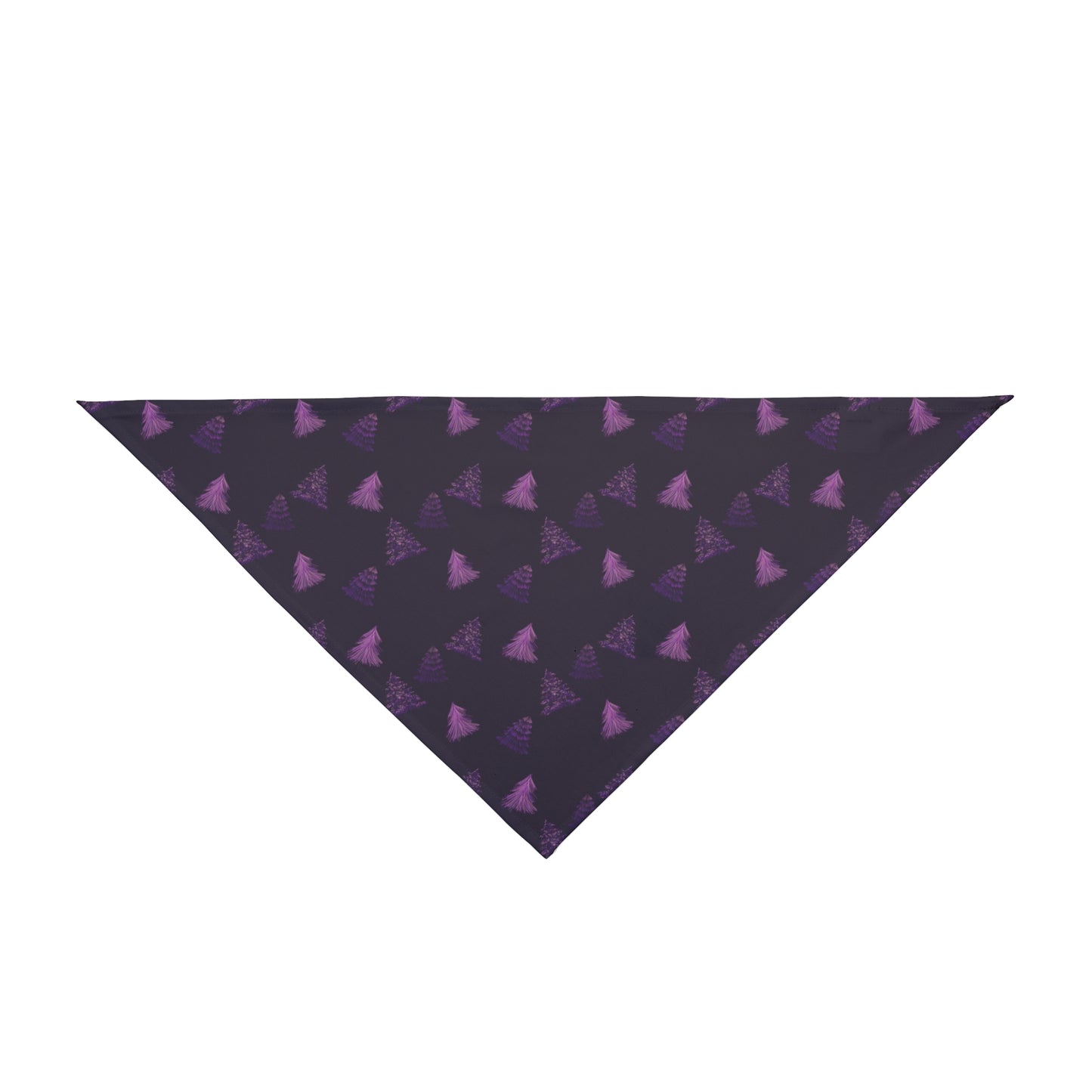 Pet Bandana - Purple Christmas Tree Design