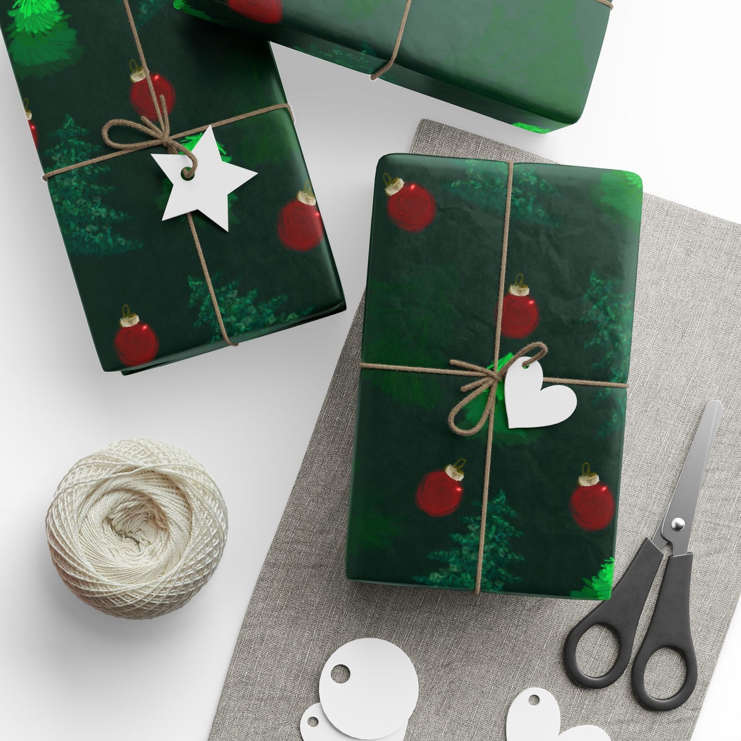 Evergreen Christmas Tree Wrapping Paper