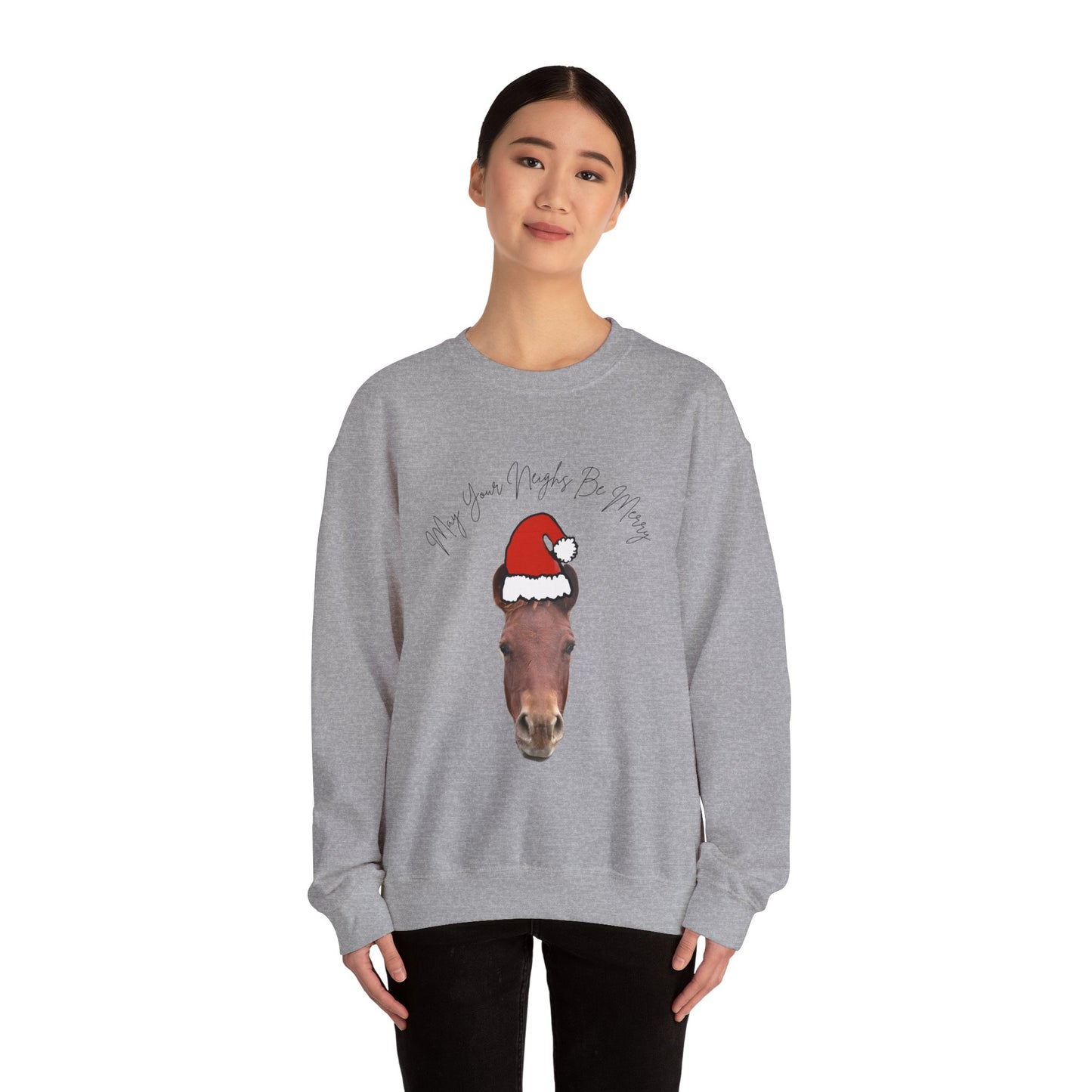 Christmas Horse Neighs Crewneck Sweatshirt