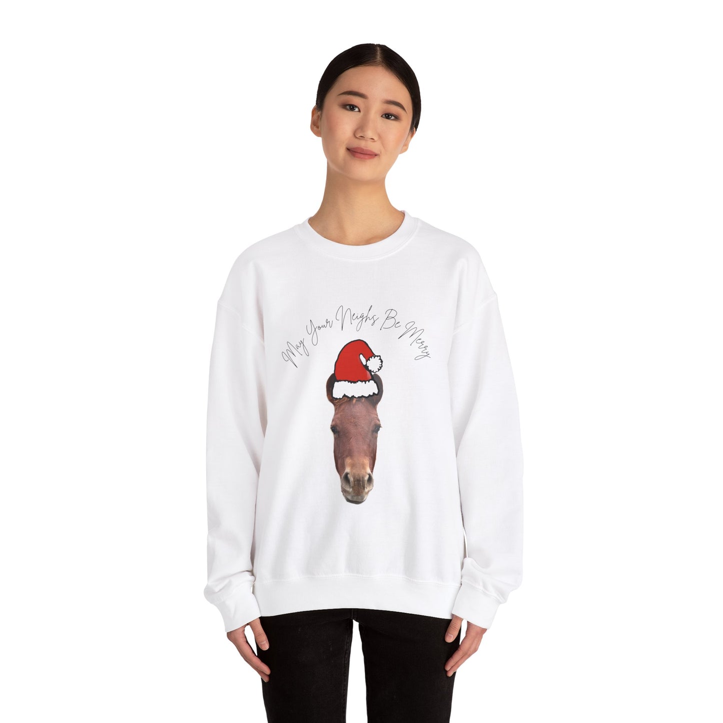 Christmas Horse Neighs Crewneck Sweatshirt