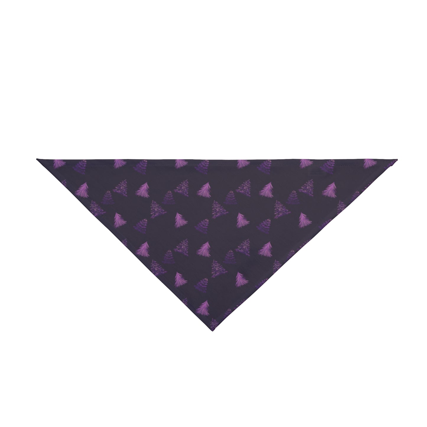 Pet Bandana - Purple Christmas Tree Design