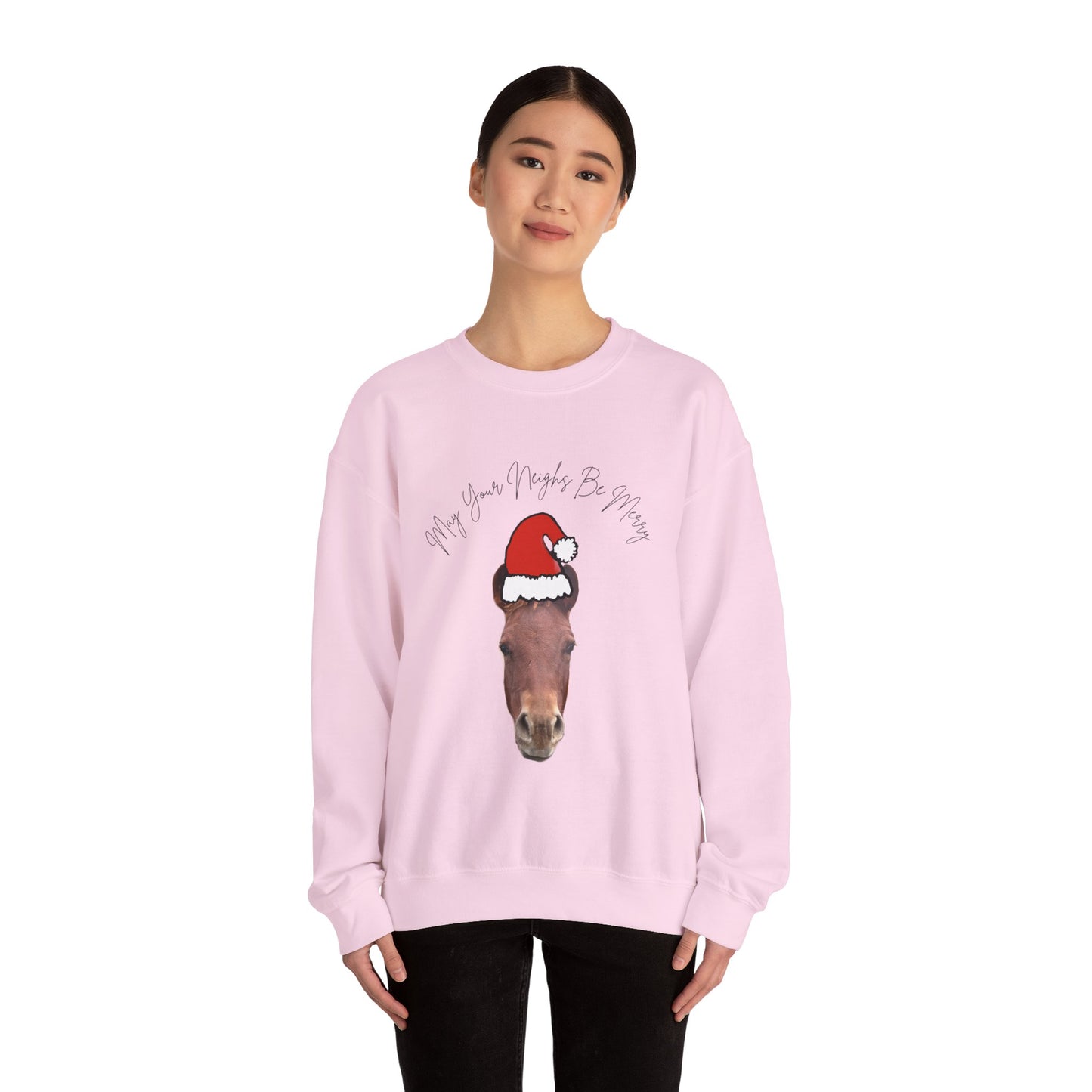 Christmas Horse Neighs Crewneck Sweatshirt