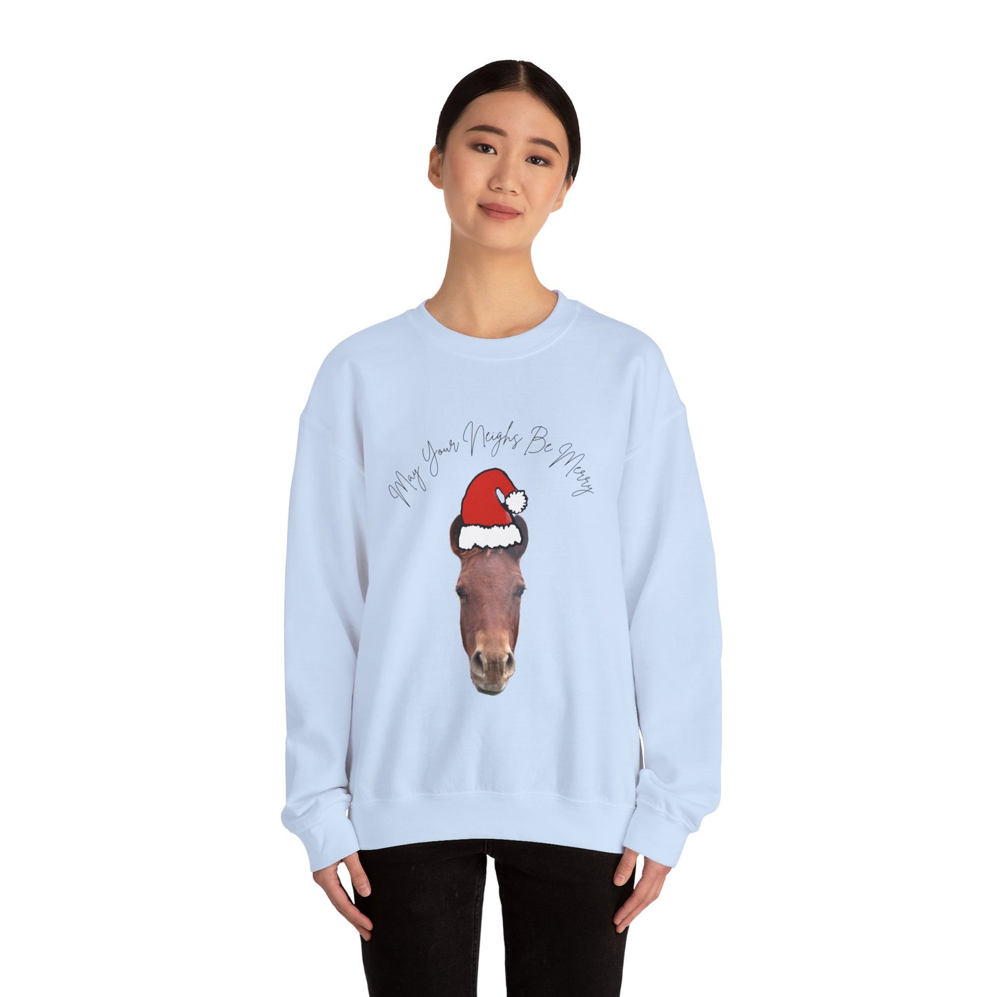 Christmas Horse Neighs Crewneck Sweatshirt