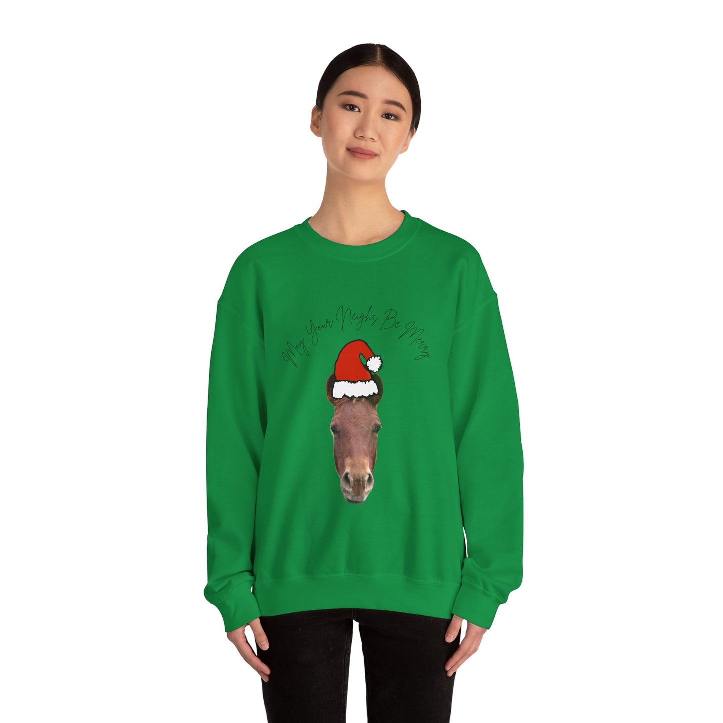 Christmas Horse Neighs Crewneck Sweatshirt