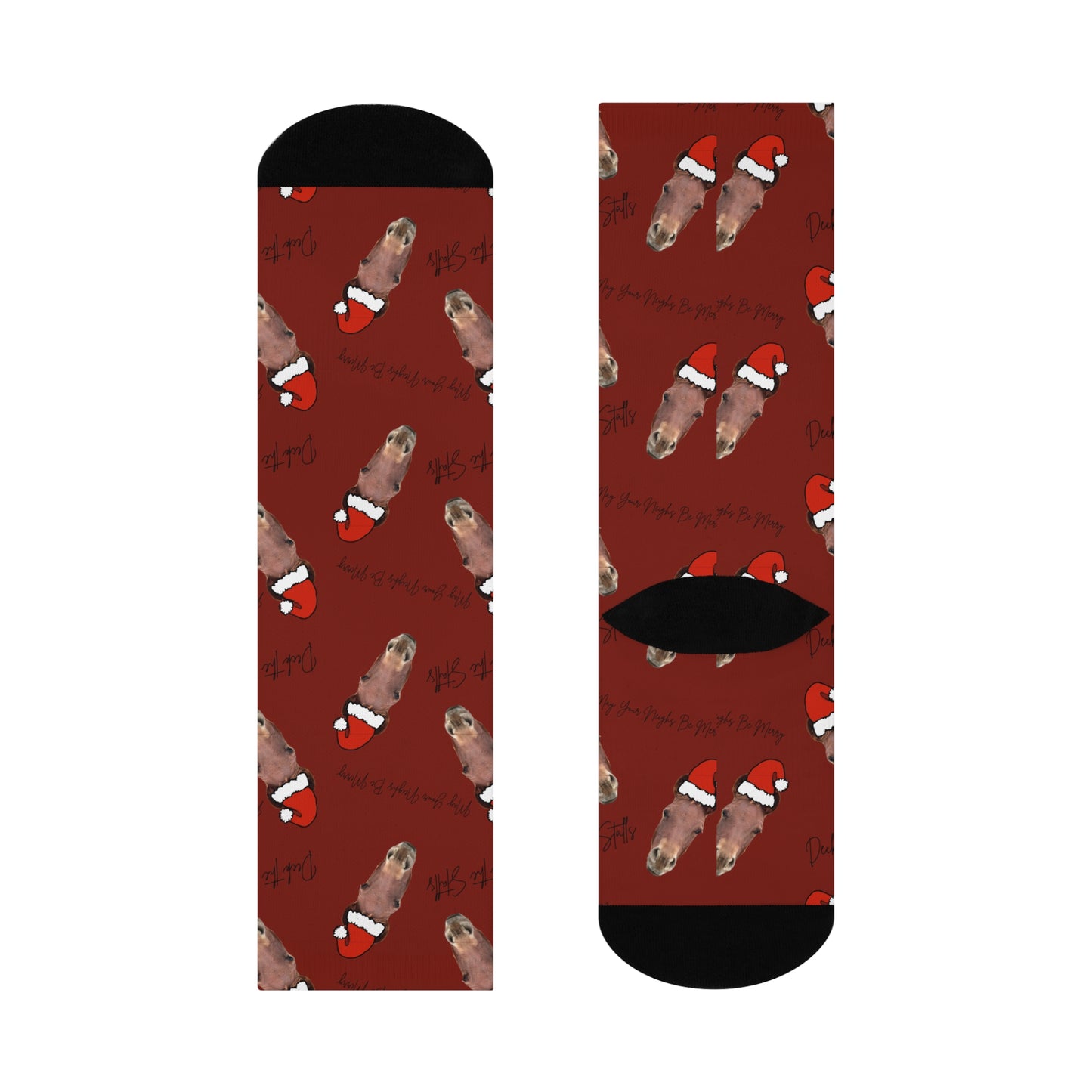 Crew Socks - Deck the Stalls Socks-Red